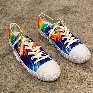 Raad Tie Dye Low Top Canvas Sneakers Rainbow SIZE 10.5